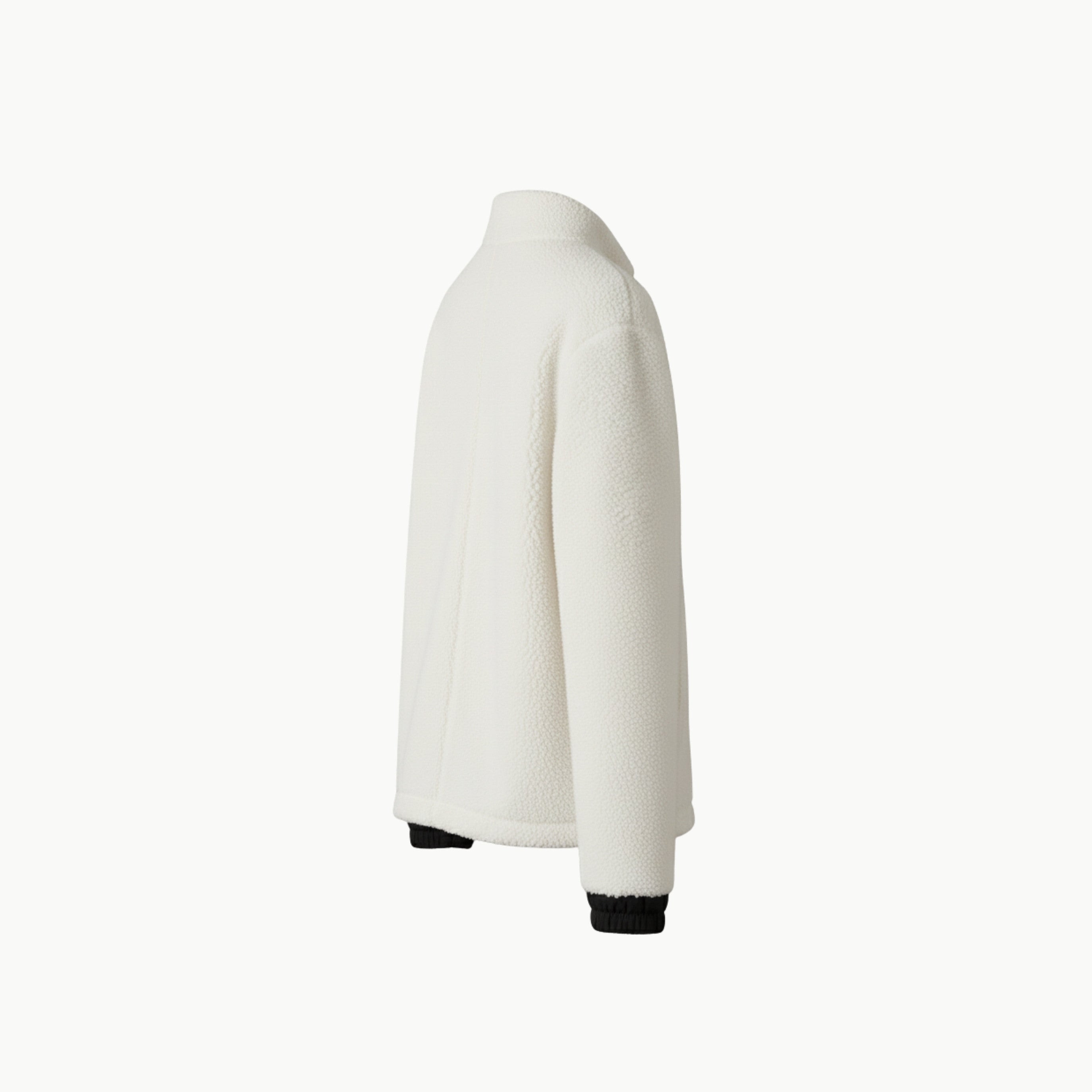 Reversible Puffer Sherpa Jacket Black & White
