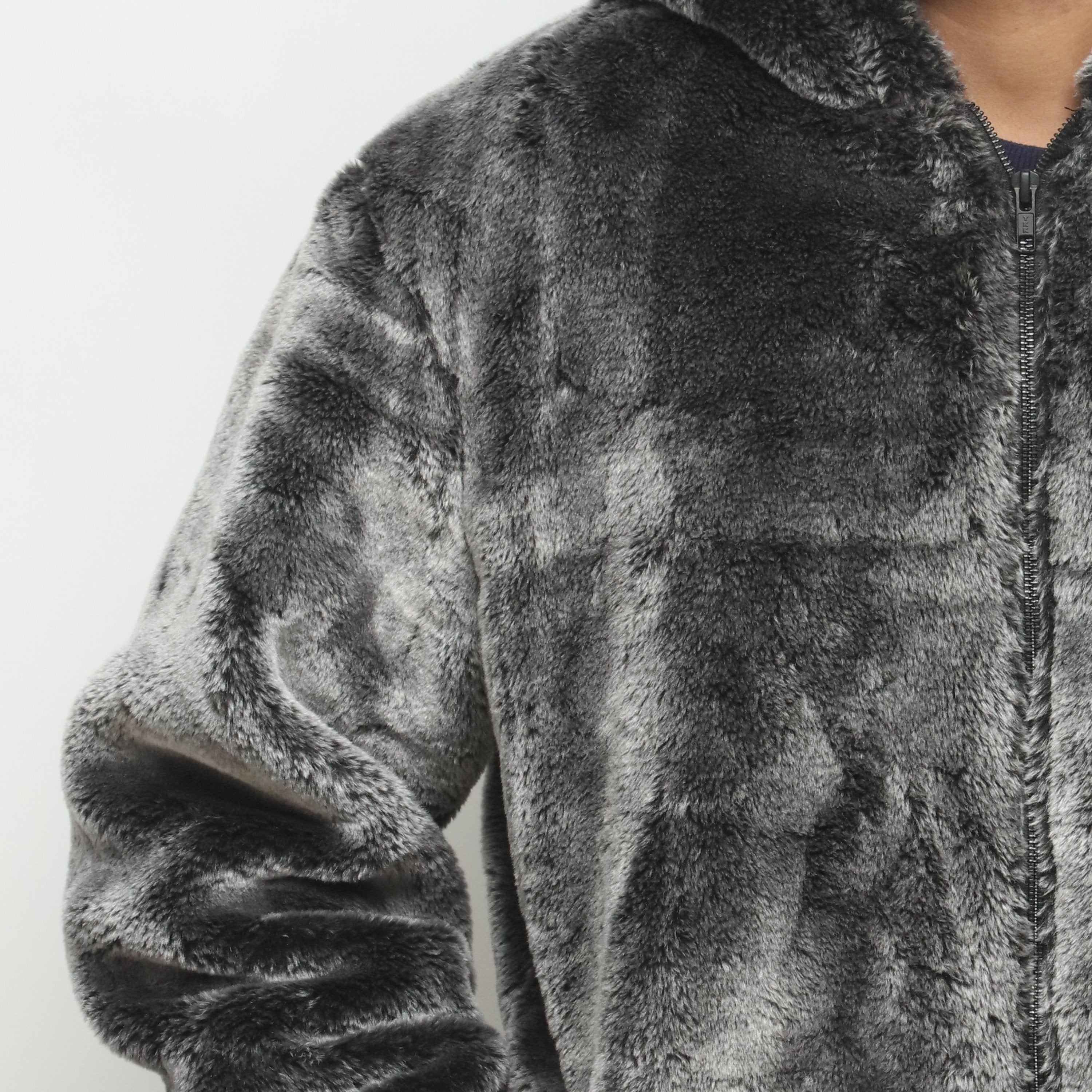 Grey Mohair Fur Jacket