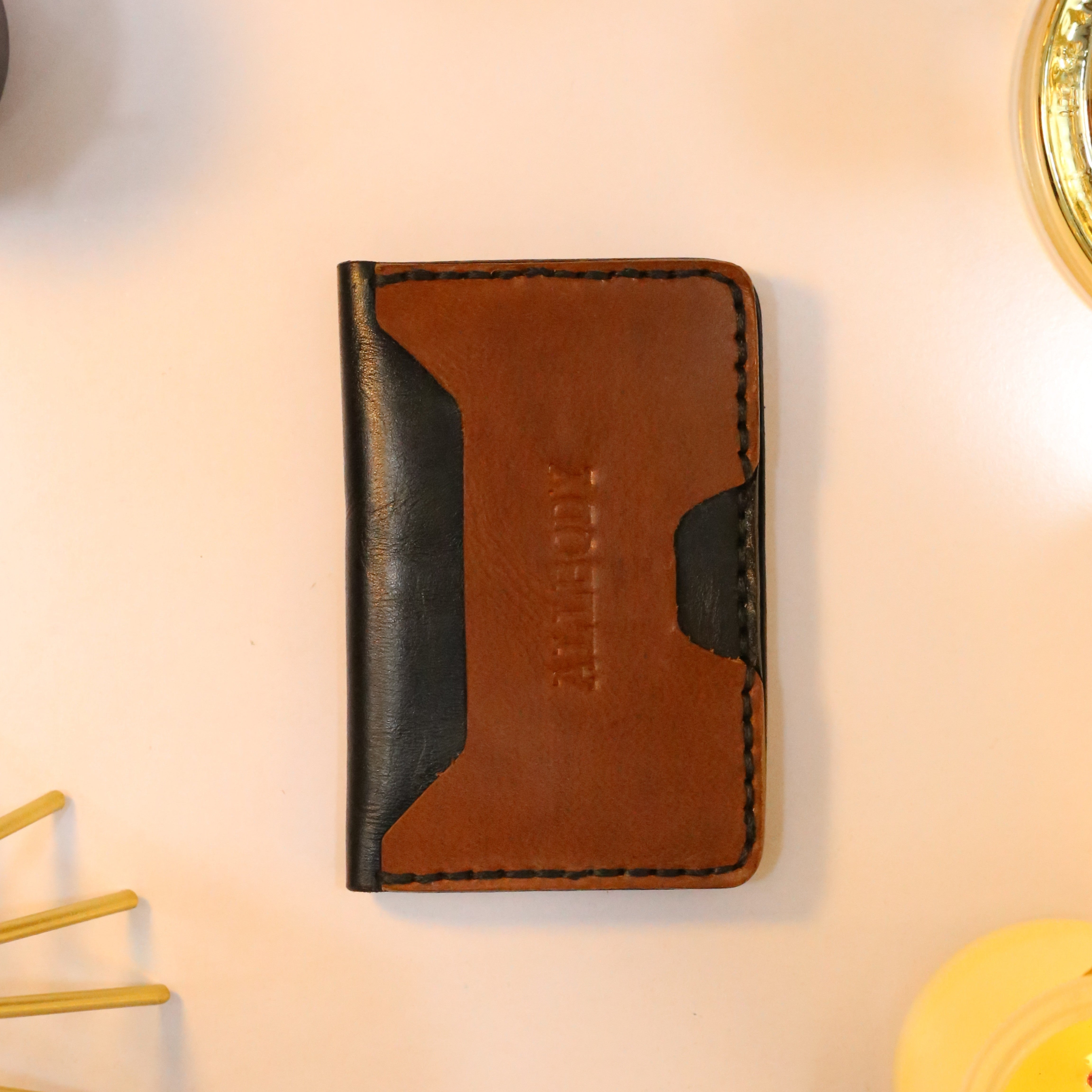W5 Handmade Leather Wallet Black & Brown