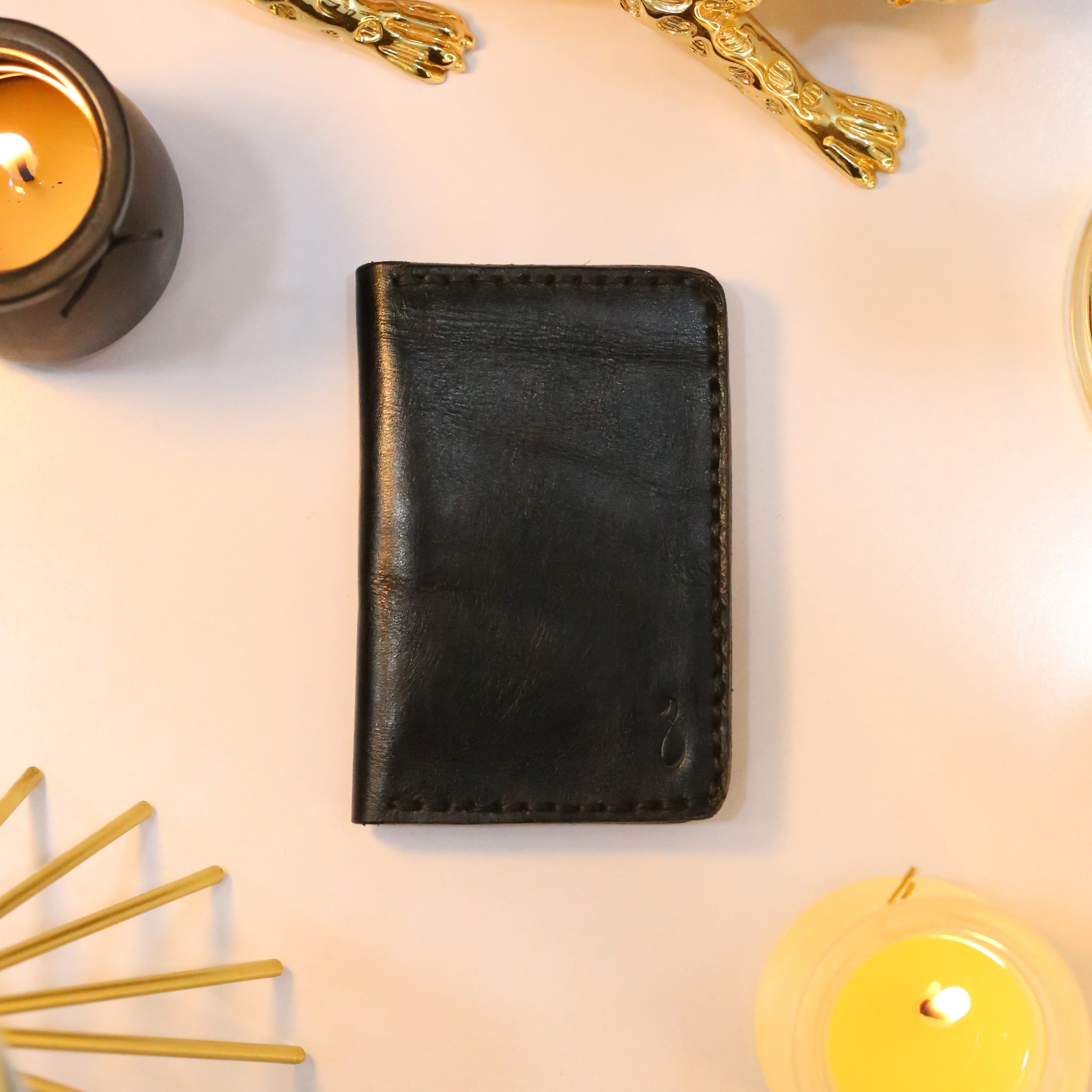 W5 Handmade Leather Wallet Black & Brown